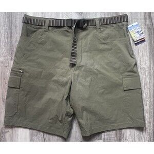 Orvis Men's Tech Cargo Shorts w/Belt Size 40 Burnt Olive Stretch Fish Hike
